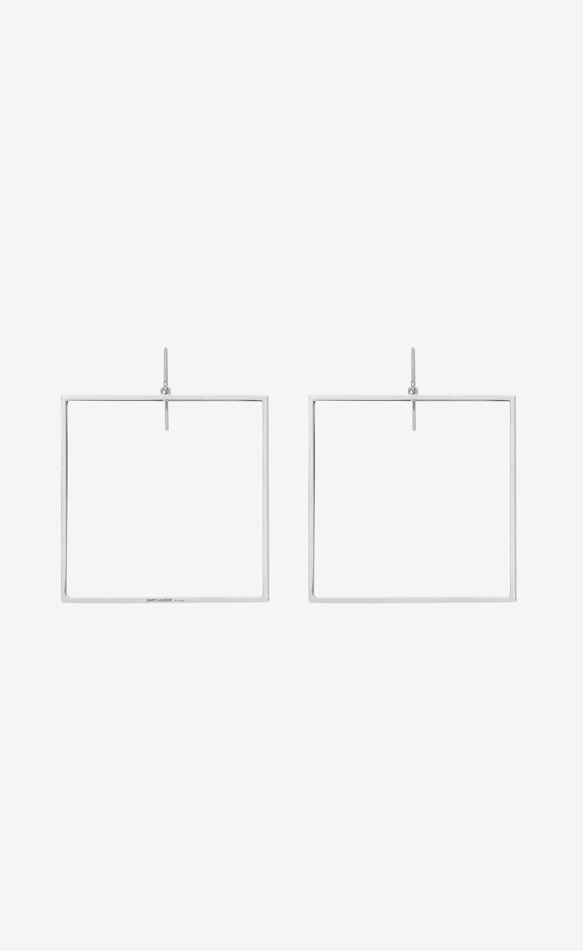 square hoop earrings in metal - 1