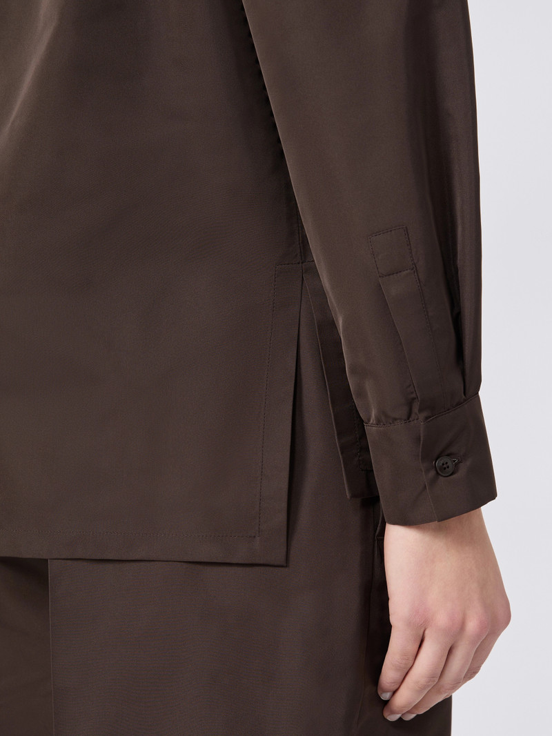 ENTRATA Silk-blend radzimir shirt - DARK BROWN 5