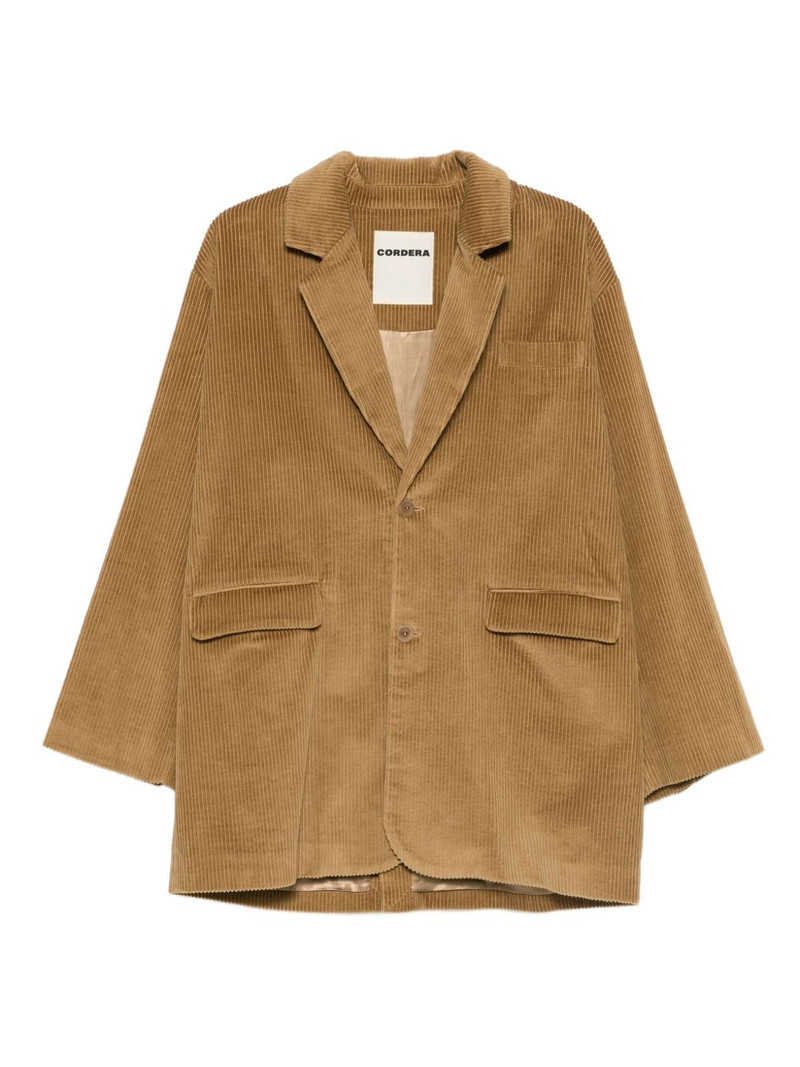 corduroy single-breasted blazer 1