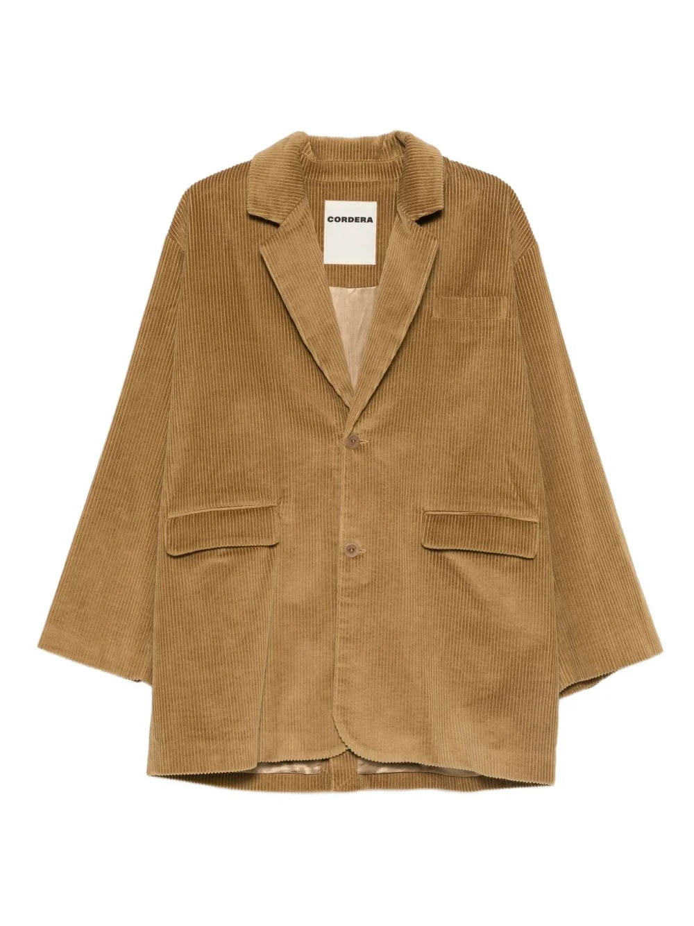 corduroy single-breasted blazer - 1