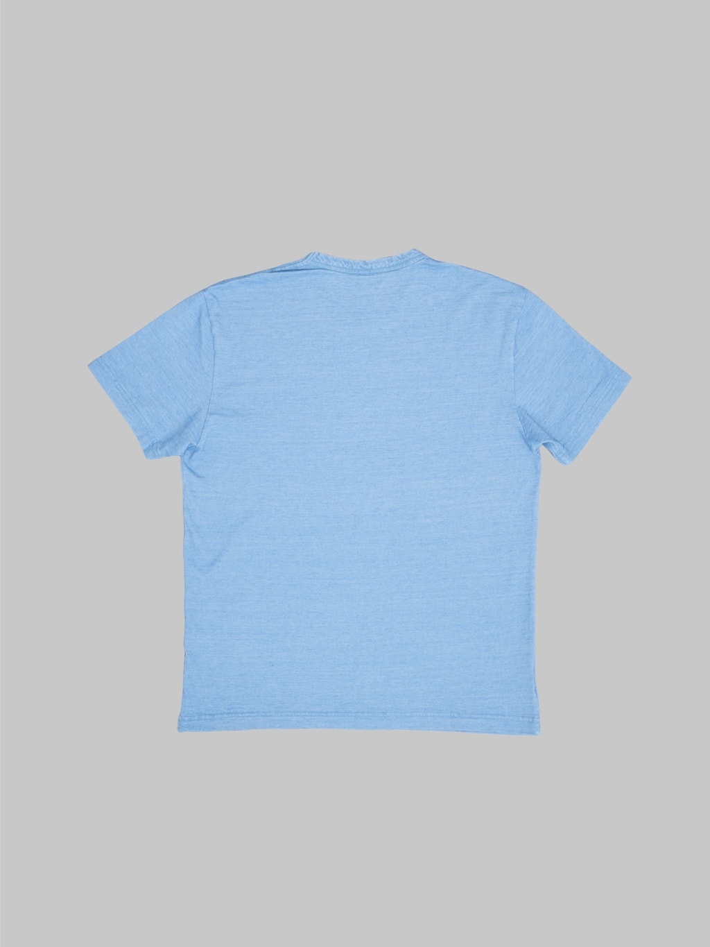 Pure Blue Japan SS5011-P Pale Indigo Dyed Crewneck T-Shirt - 8
