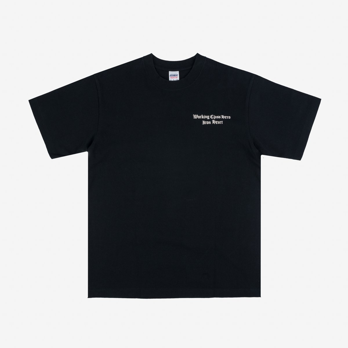 IHPT-2303-BLK 7.5oz Printed Loopwheel Crew Neck T-Shirt - Black - 1