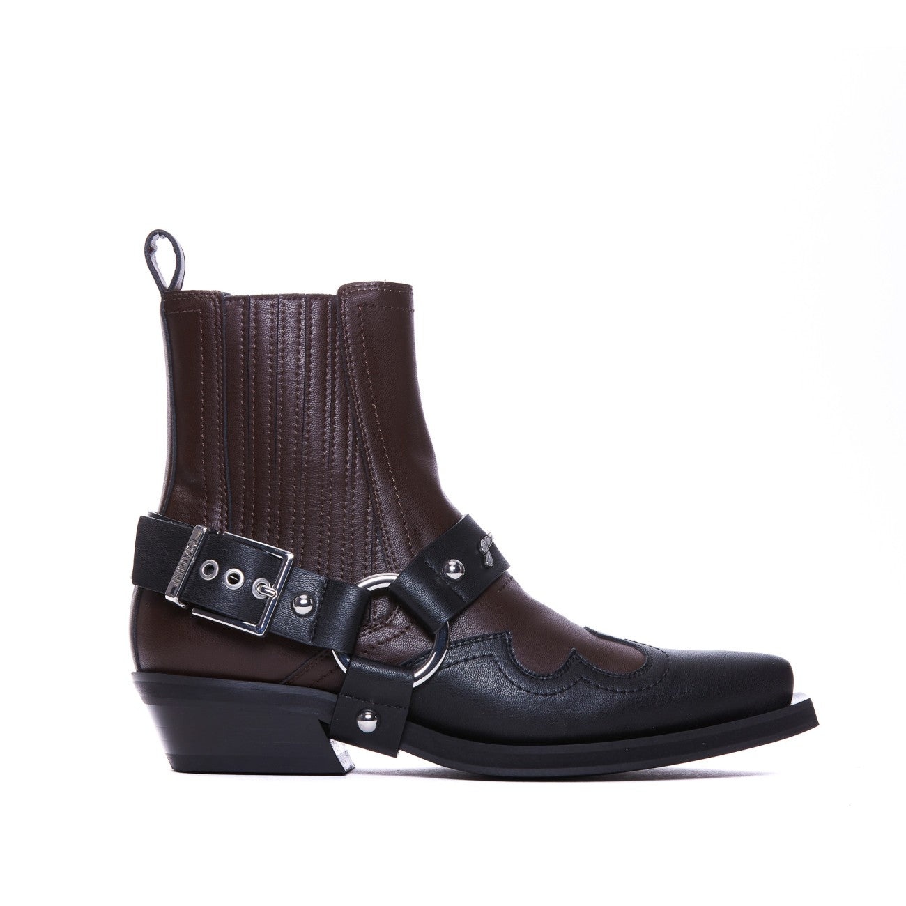 Ganni Women Western Bicolor Booties - 1