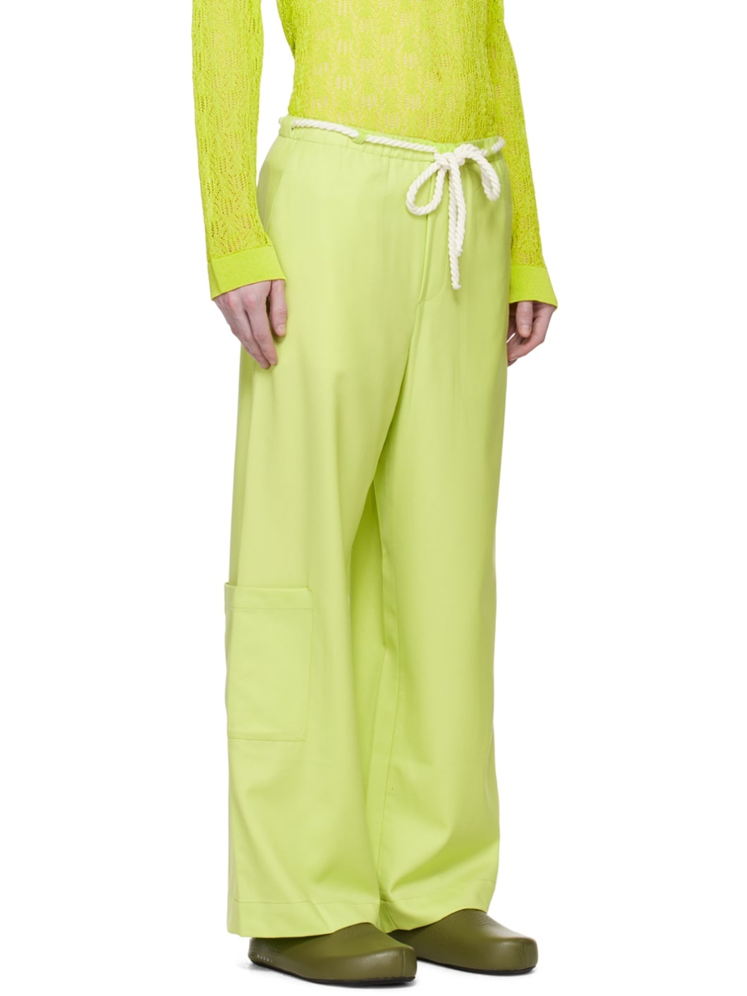 Green Super Loose Trousers - 2