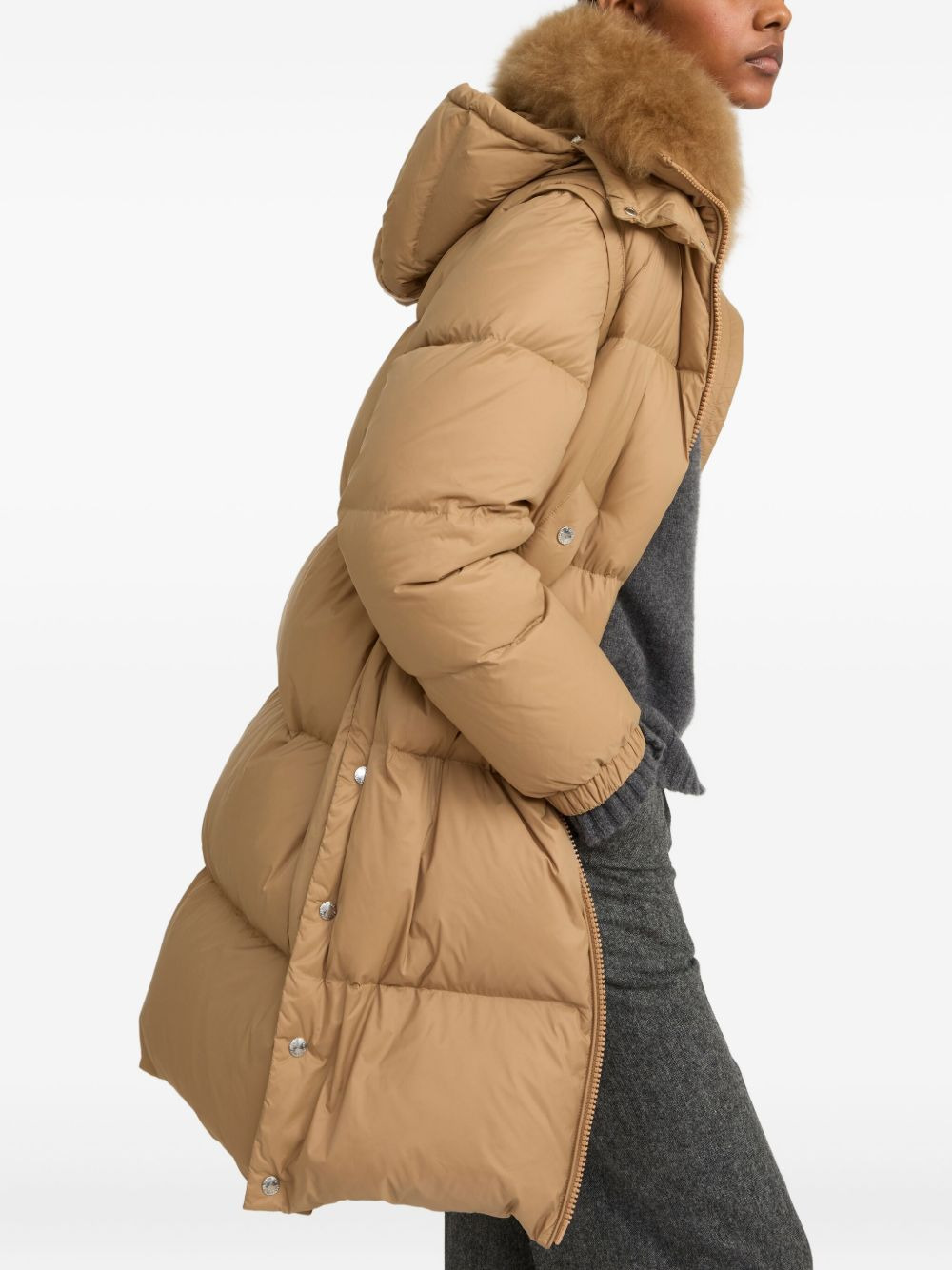 Army padded-design coat - 4