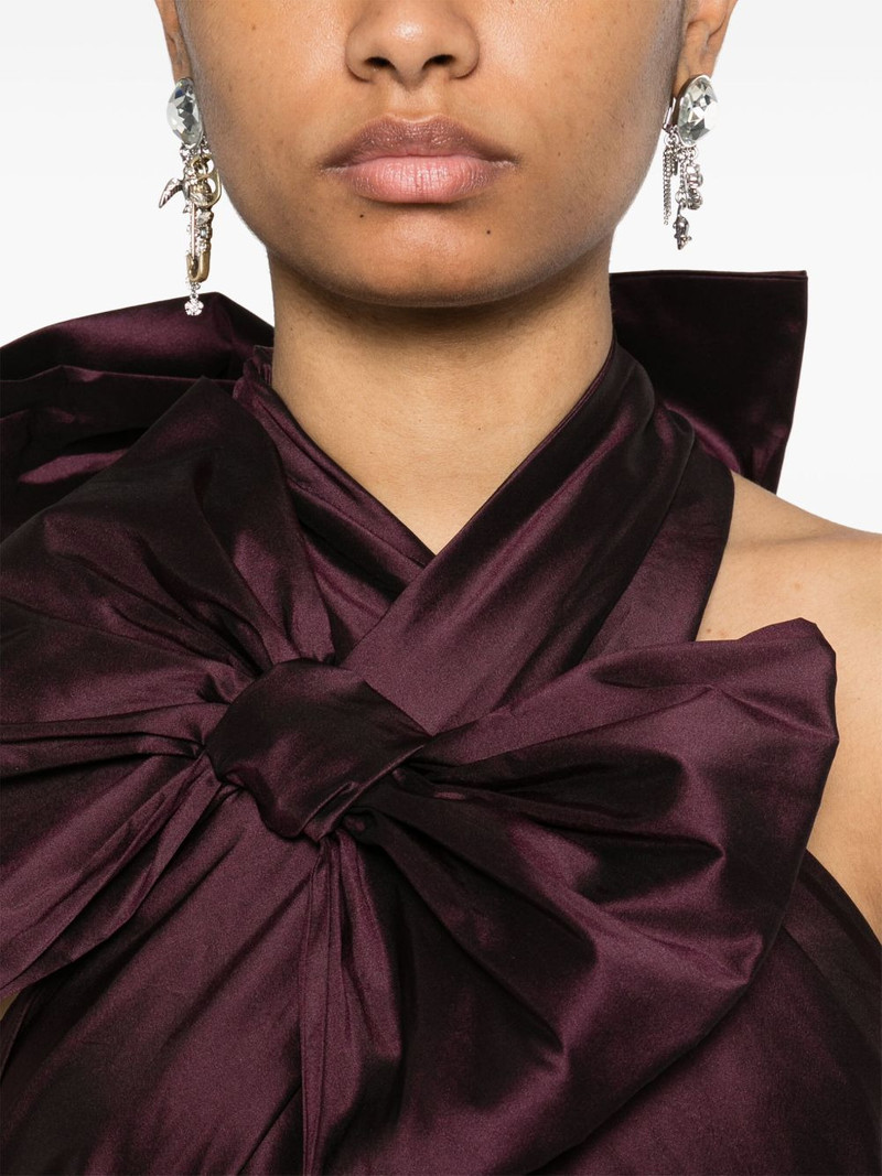 drape bow maxi dress 5