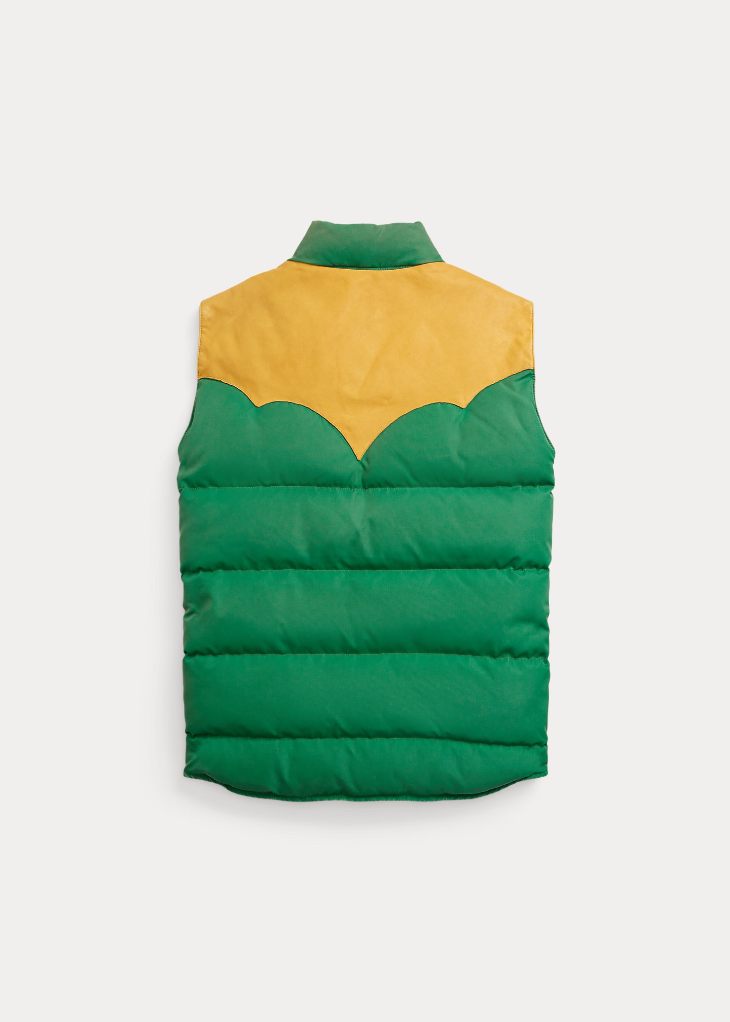 RRL by Ralph Lauren Leather-Yoke Quilted Vest | REVERSIBLE