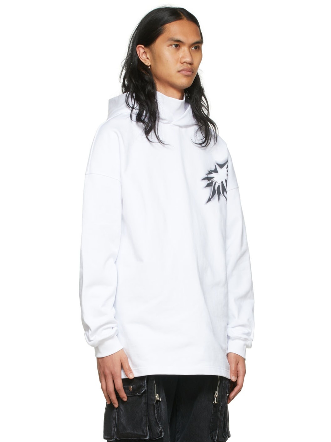 White Cotton Hoodie - 2