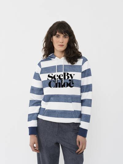 See by Chloé MARINIÈRE HOODED SWEATER outlook
