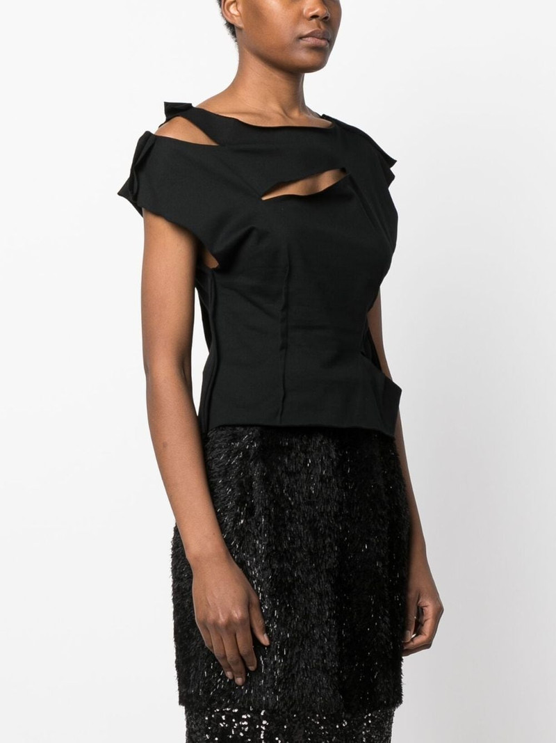 cut-out cotton T-shirt 3