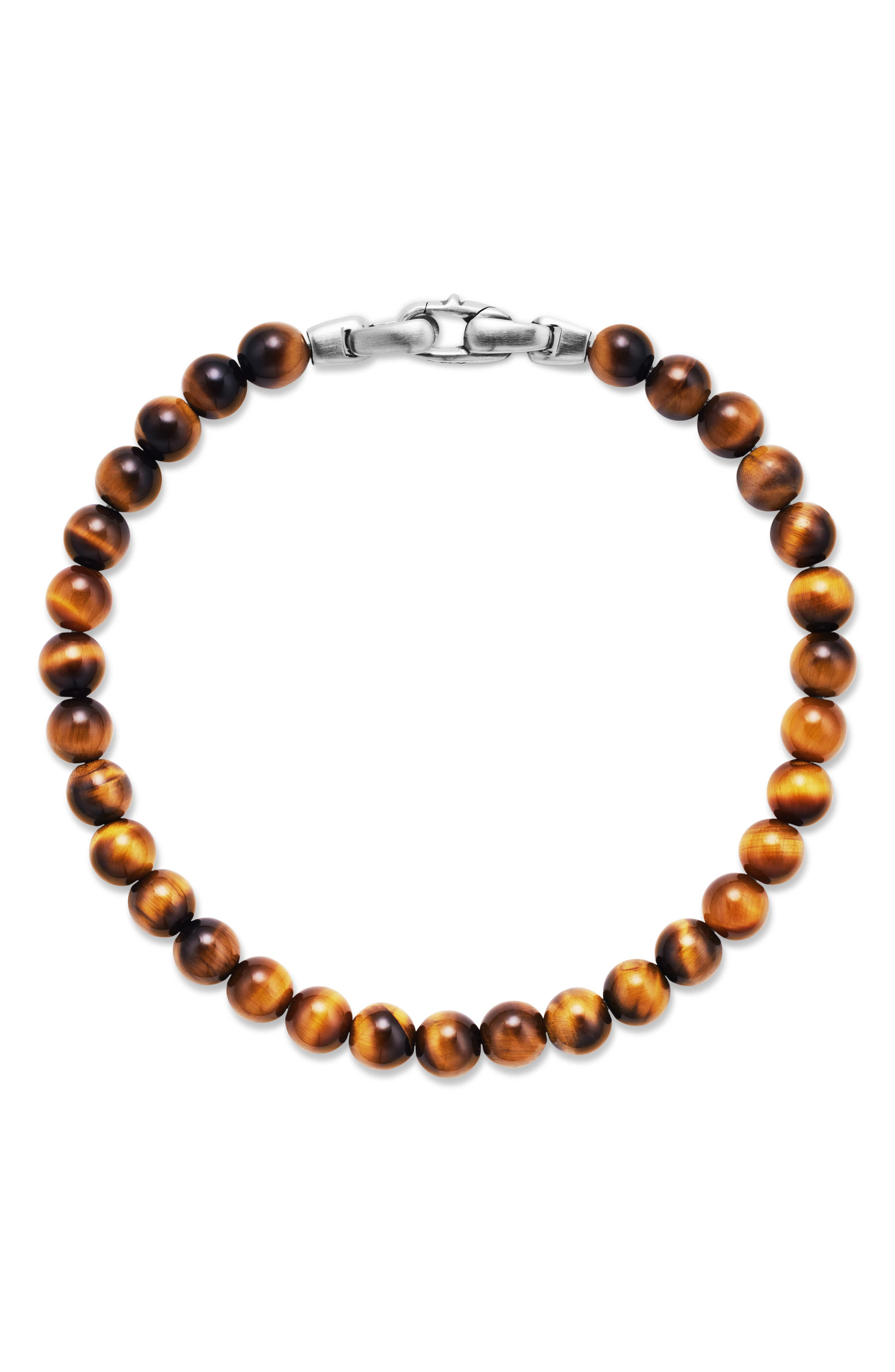 David Yurman Men's Spiritual Beads Bracelet in Sterling Silver with Tiger's Eye, 6mm in Tiger Eye at - 5