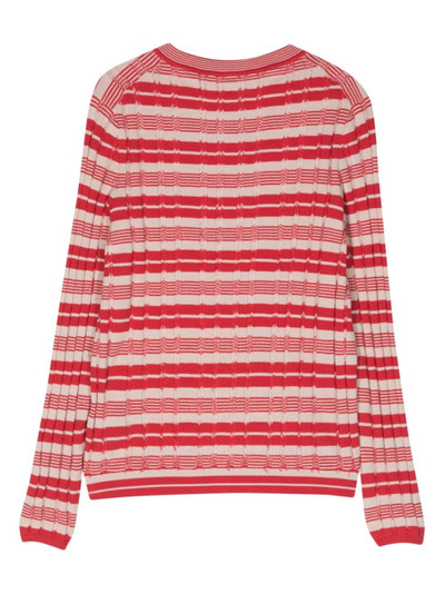 Paul Smith striped organic cotton cardigan outlook