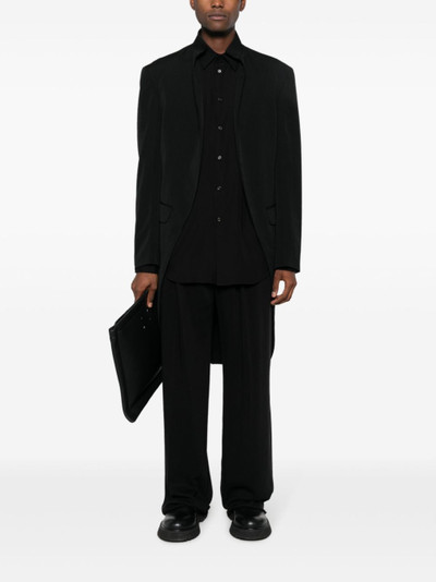 Yohji Yamamoto asymmetric wool tailcoat outlook