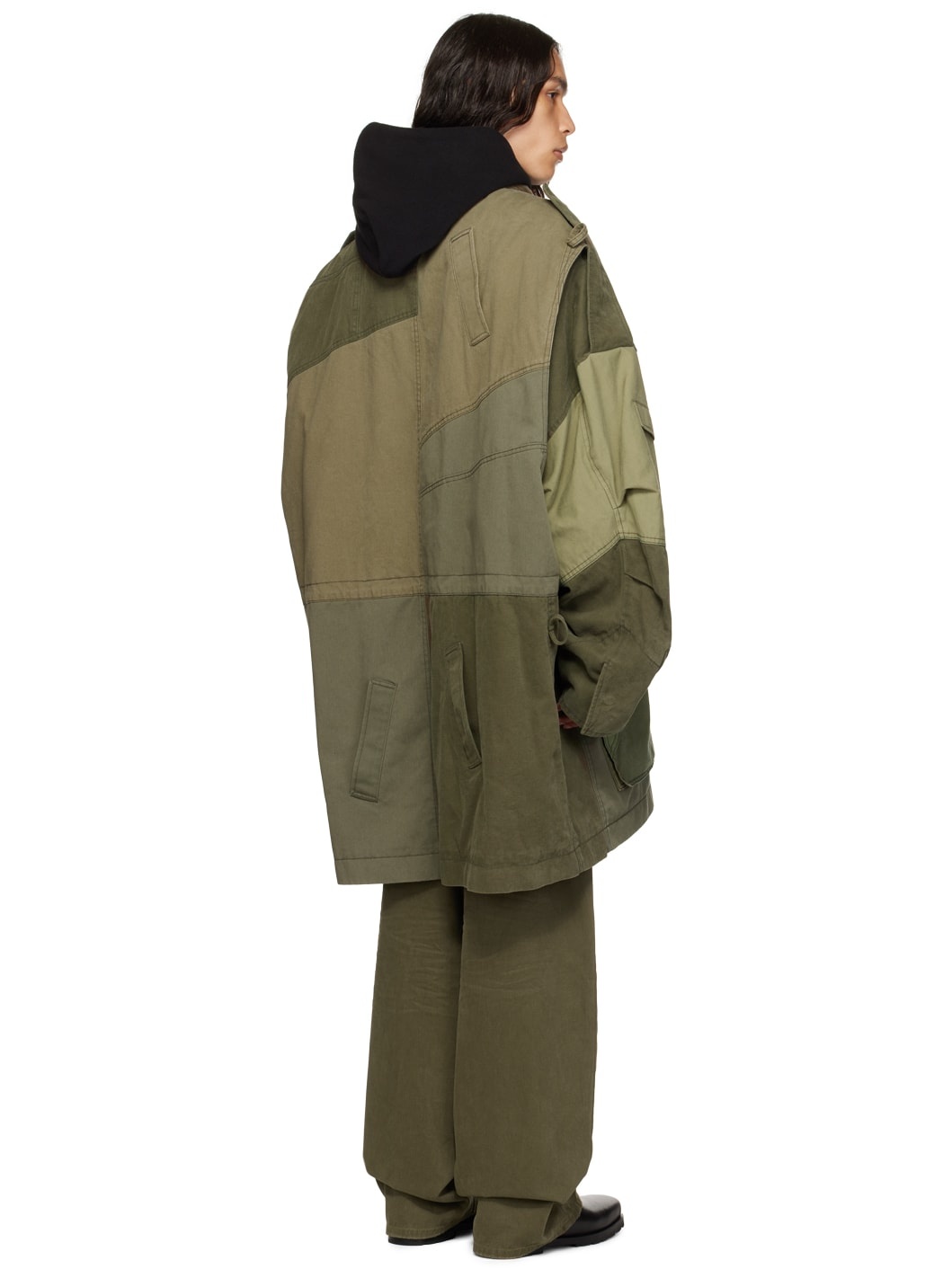 Green Paneled Jacket - 3