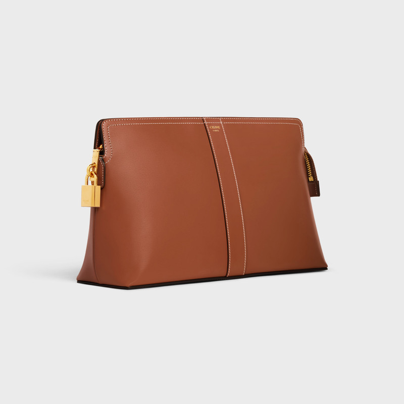 CELINE Lock Toiletry Pouch in Shiny Calfskin outlook