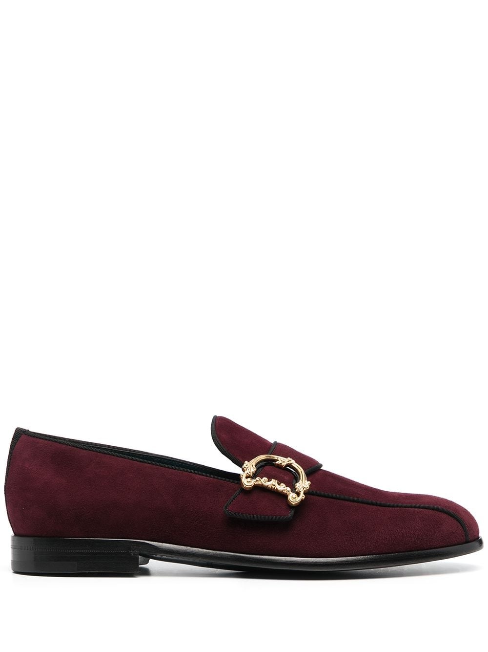 baroque logo-plaque loafers - 1