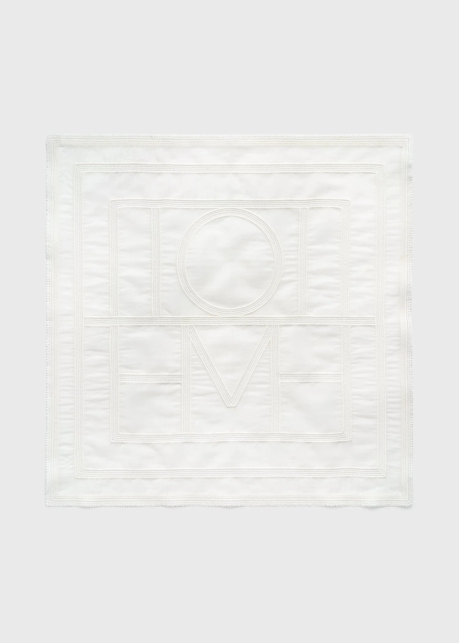 Monogram crochet cotton scarf white - 1