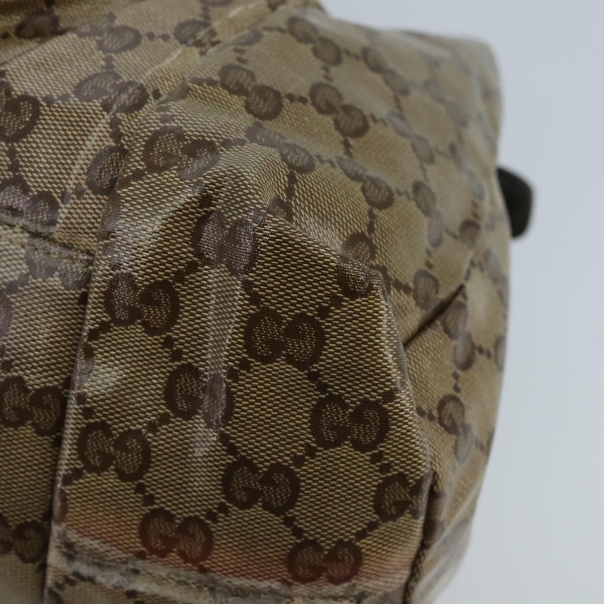 GUCCI GG Crystal Hand Bag Beige Gold - 16