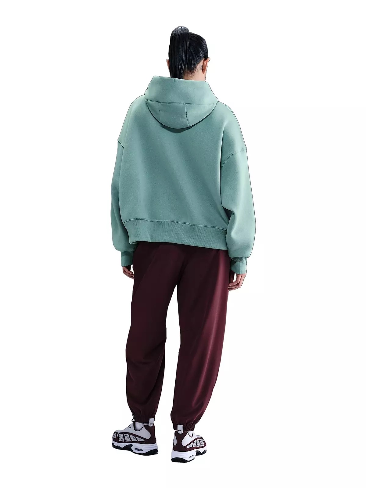 Women's Sportswear Phoenix Fleece Over-Oversized Pullover Hoodie -Green - 5
