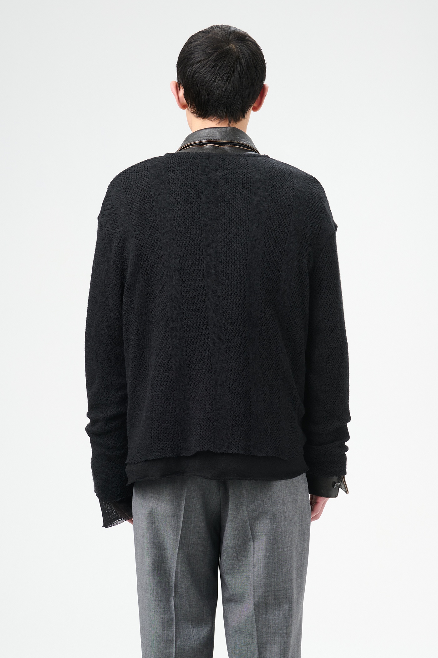 Double Lock Longsleeve Black Crochet Stripe - 9