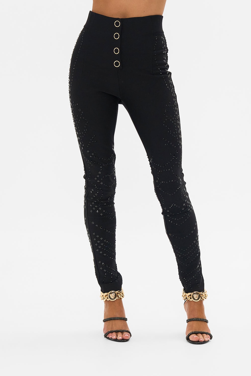SNAP PONTE PANT WITH HOTFIX - 5