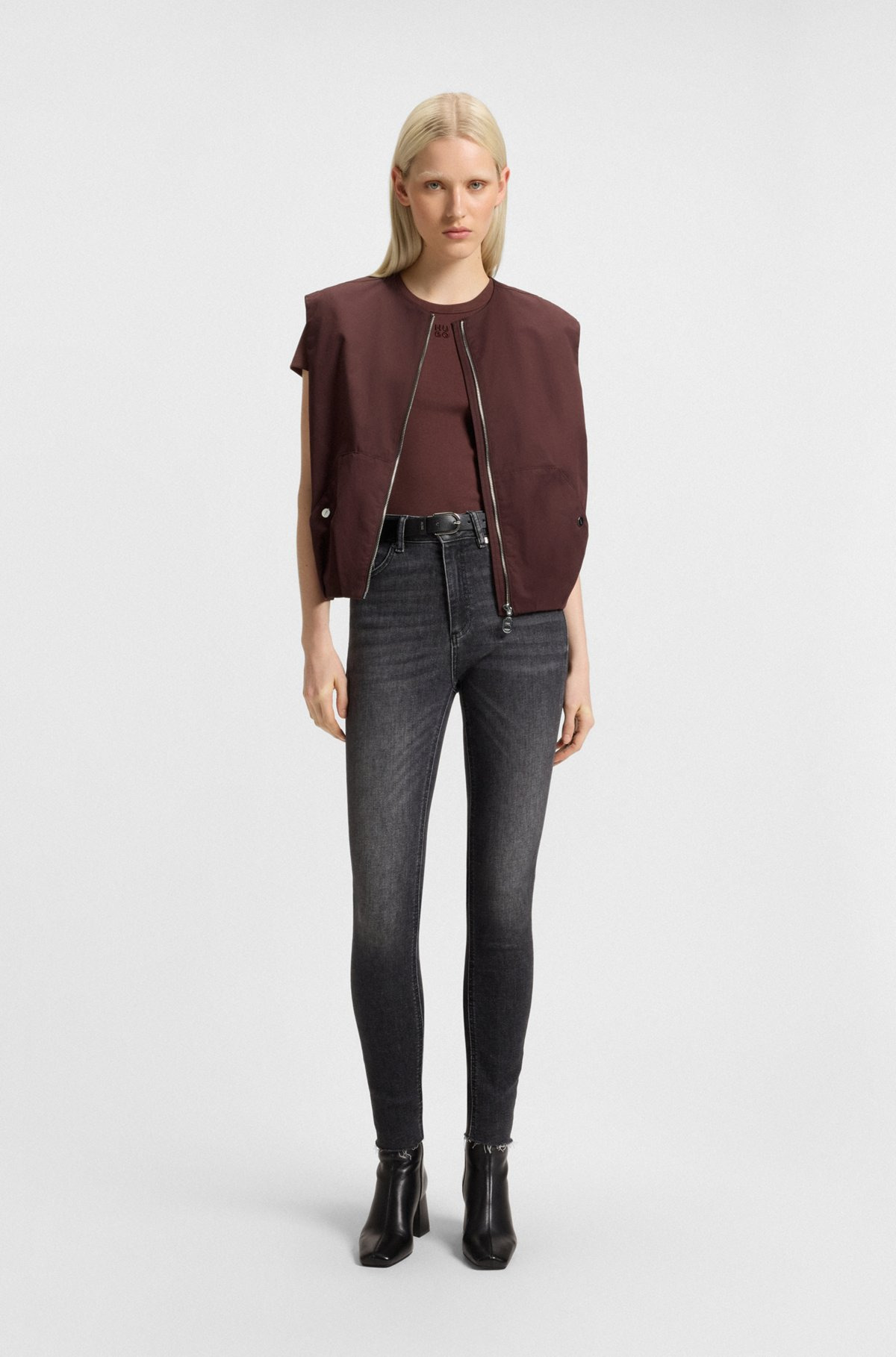 RELAXED-FIT GILET IN COTTON TWILL - 3