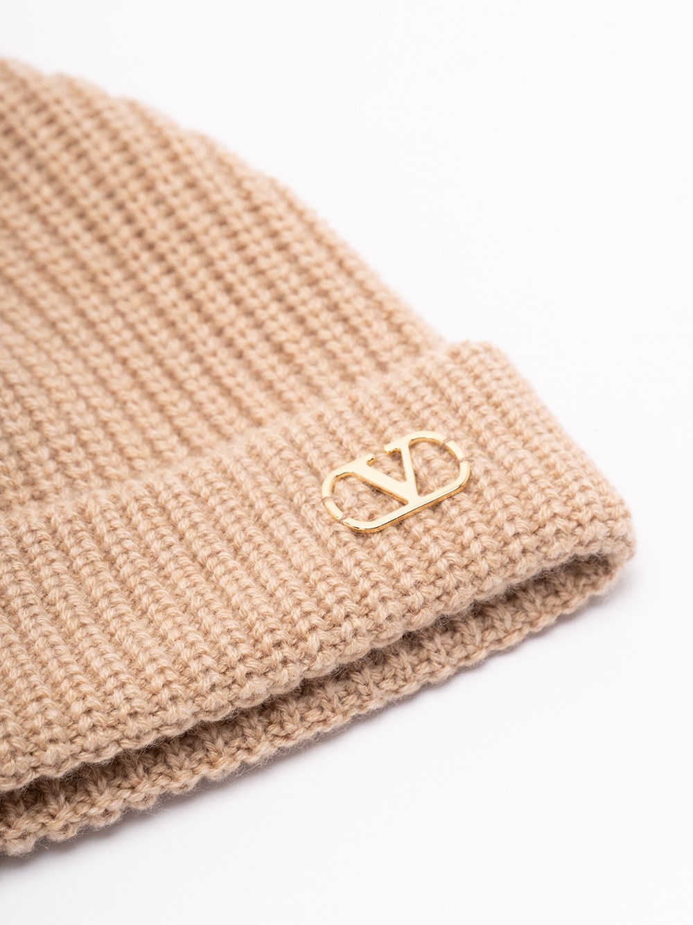 Metal `VLogo` Cachemire Knitted Beanie - 2