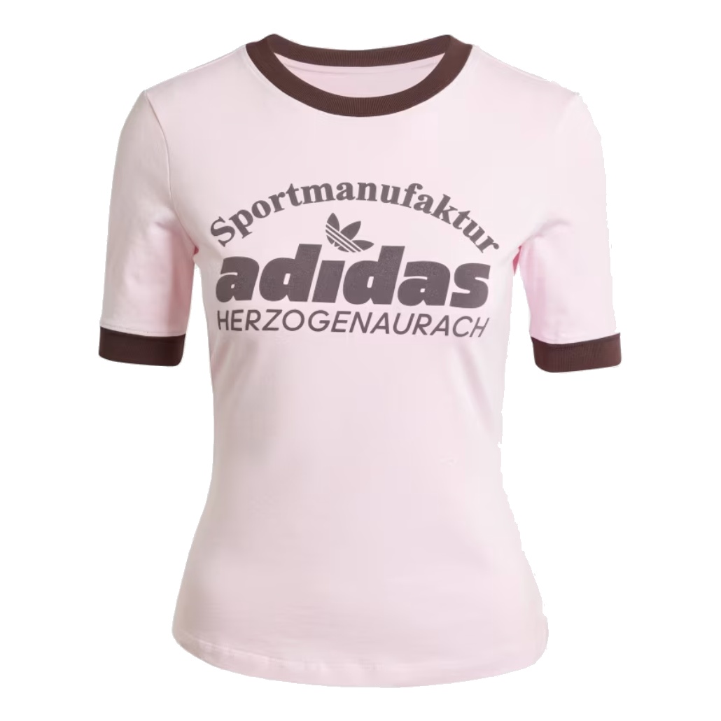 (WMNS) adidas originals Retro Graphic Tee 'Pink' IR6087 - 1