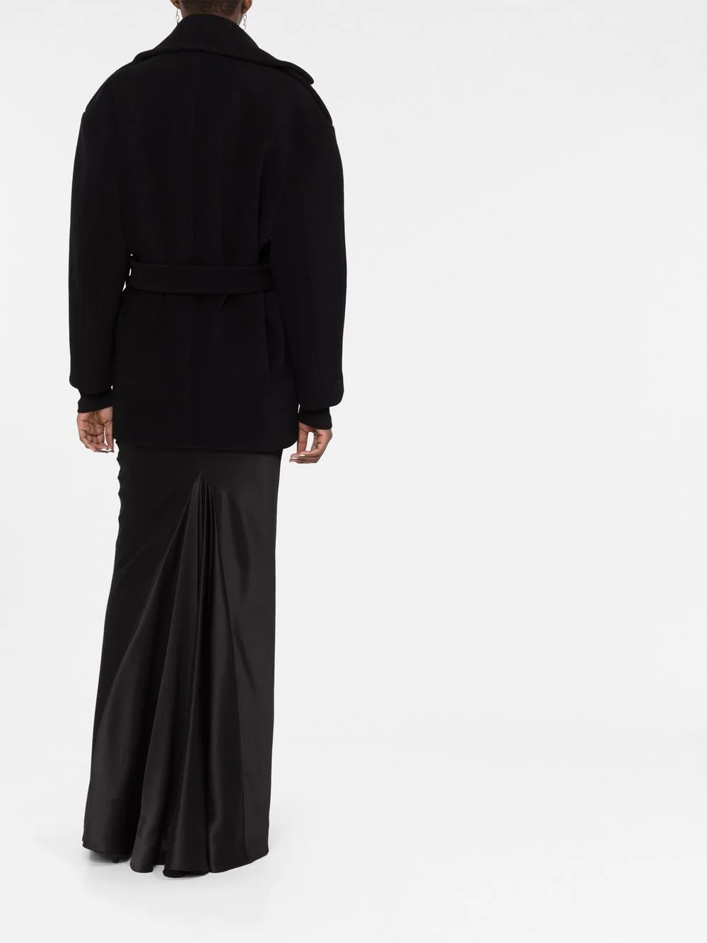 notched-collar zip-fastening coat - 4