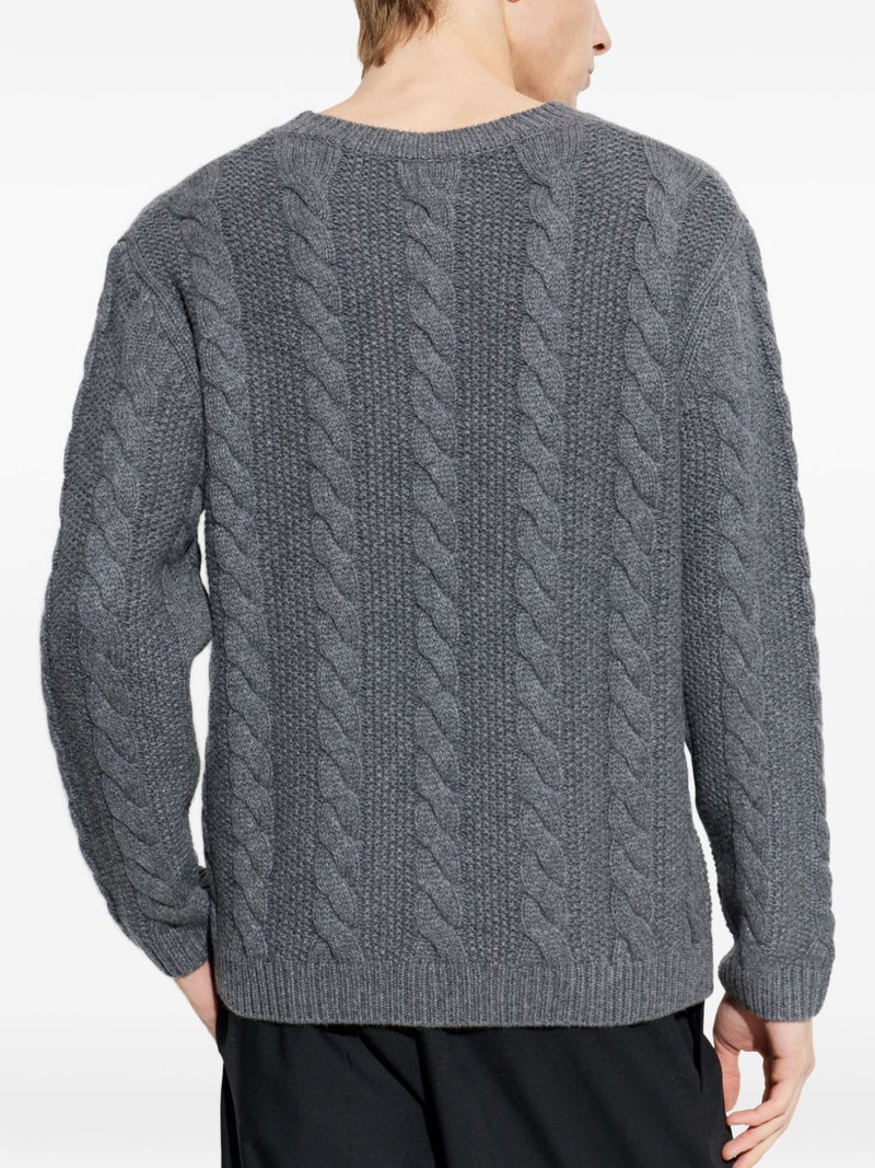 cable-knit crew-neck sweater 3
