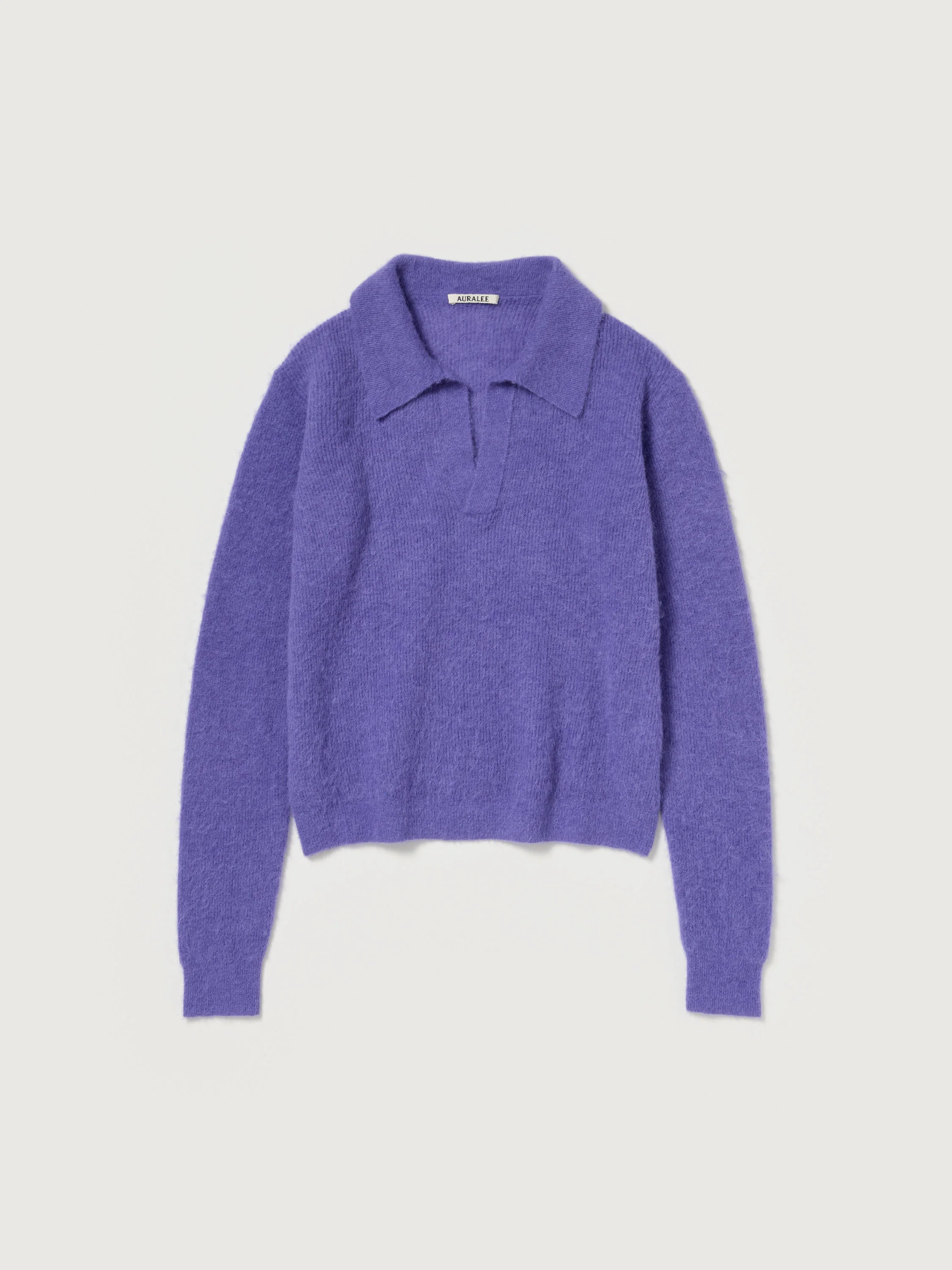 BABY SURI ALPACA SHEER KNIT SKIPPER POLO - 1