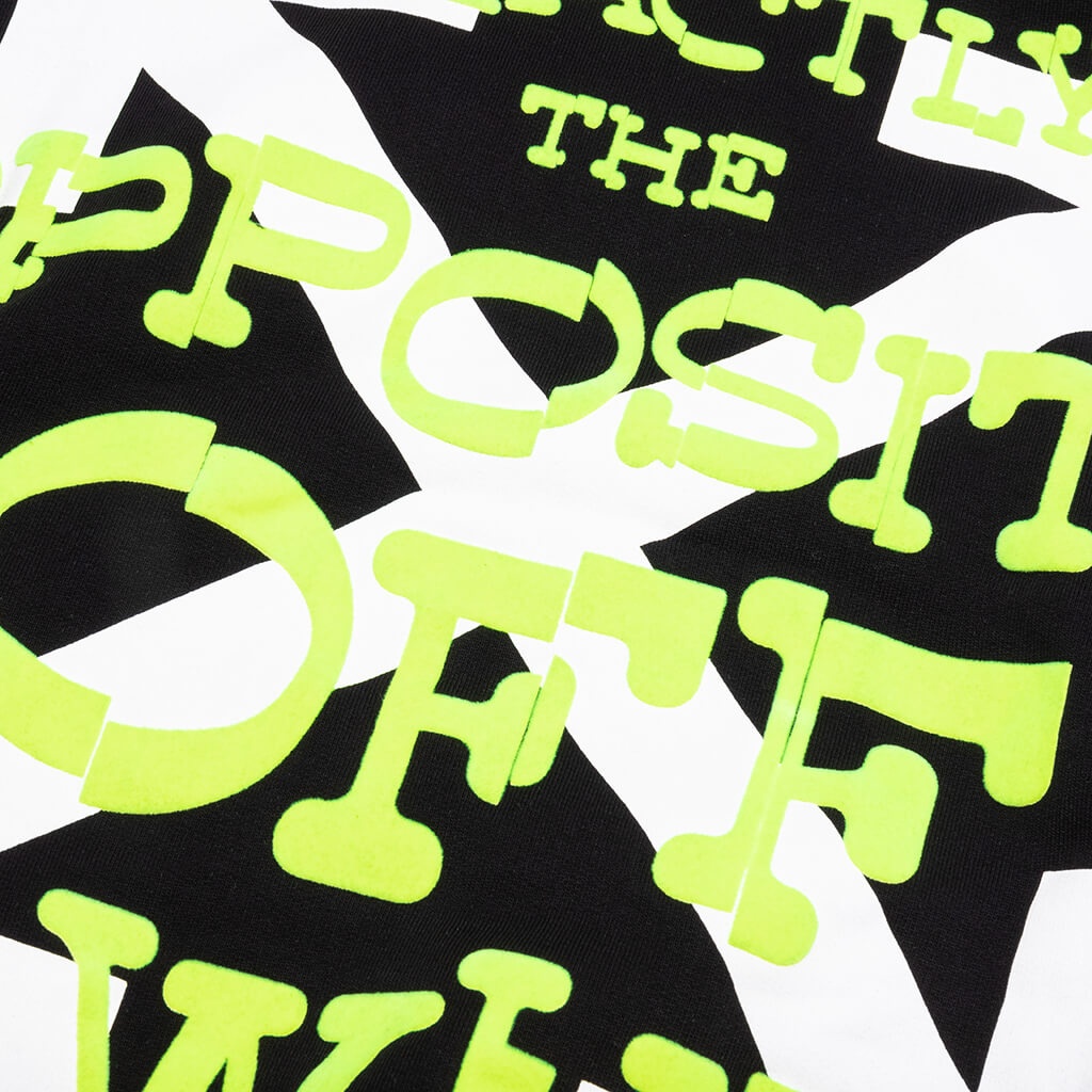 OPPOSITE ARR BOXY HOODIE - BLACK/LIME - 4