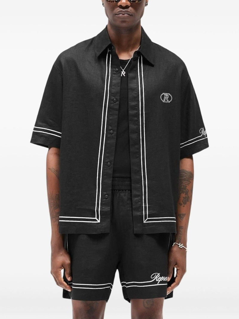 REPRESENT Jet embroidered-border shirt outlook