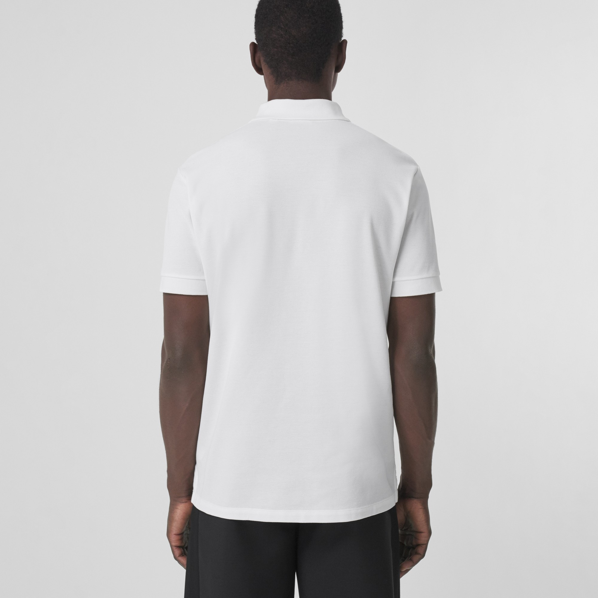 Monogram Motif Cotton Piqué Polo Shirt - 3