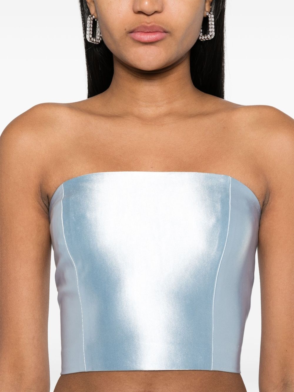 Shiny Suiting cropped top - 5