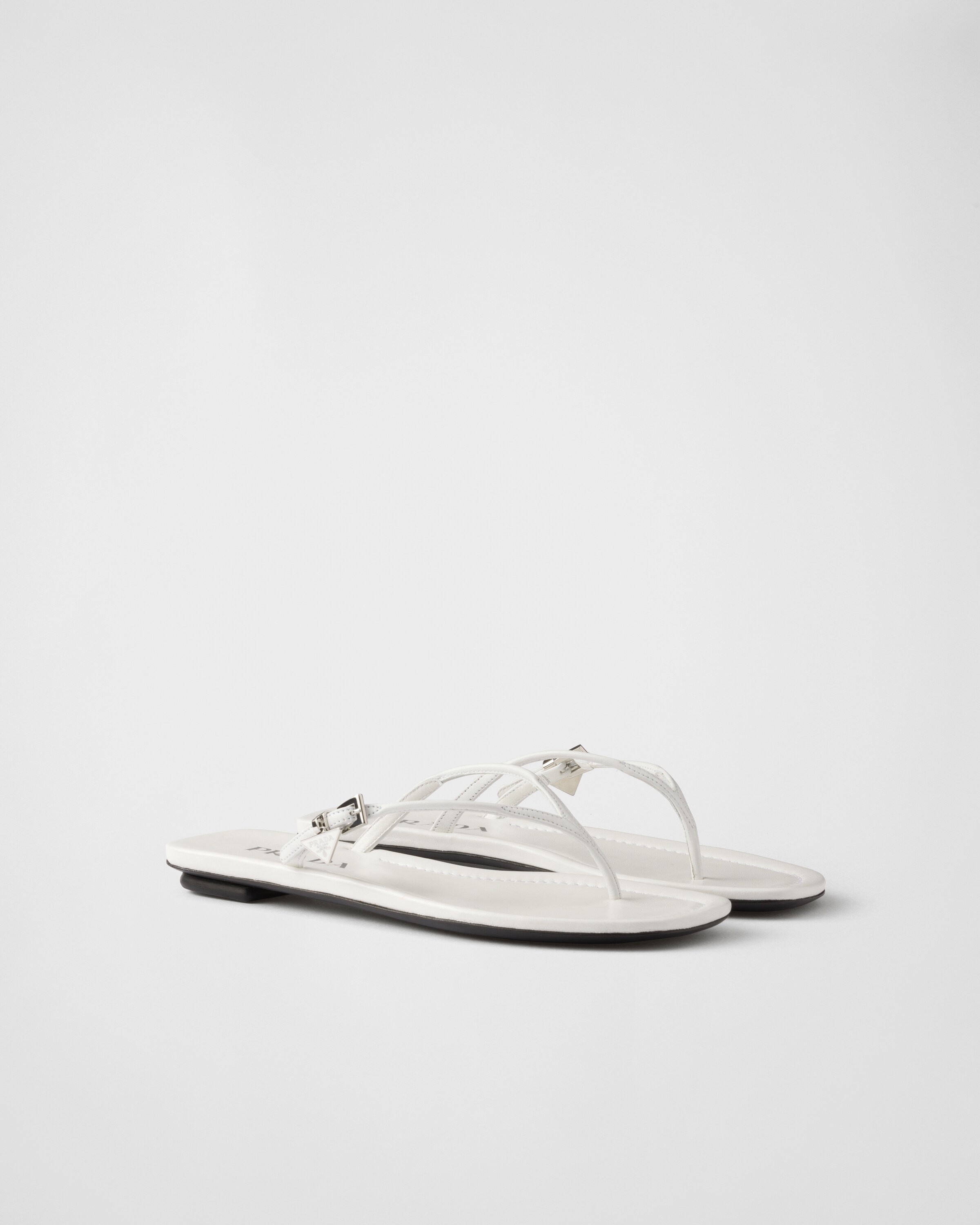 Leather thong sandals - 1