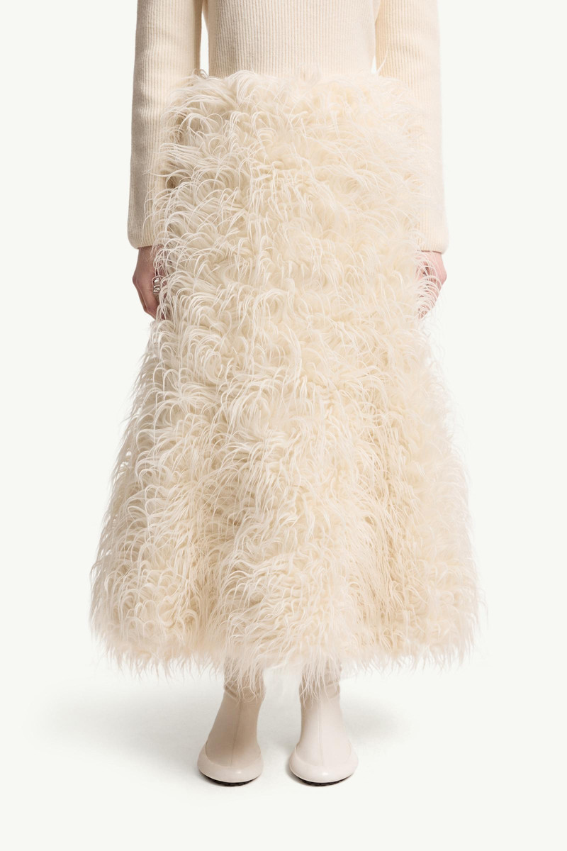 Moncler + JIL SANDER Textured Wool Blend Midi Skirt 4