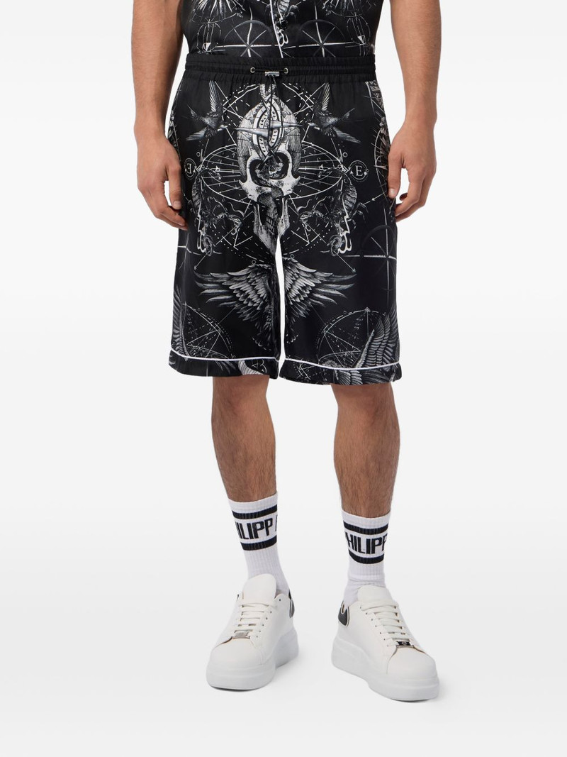 printed silk shorts 3