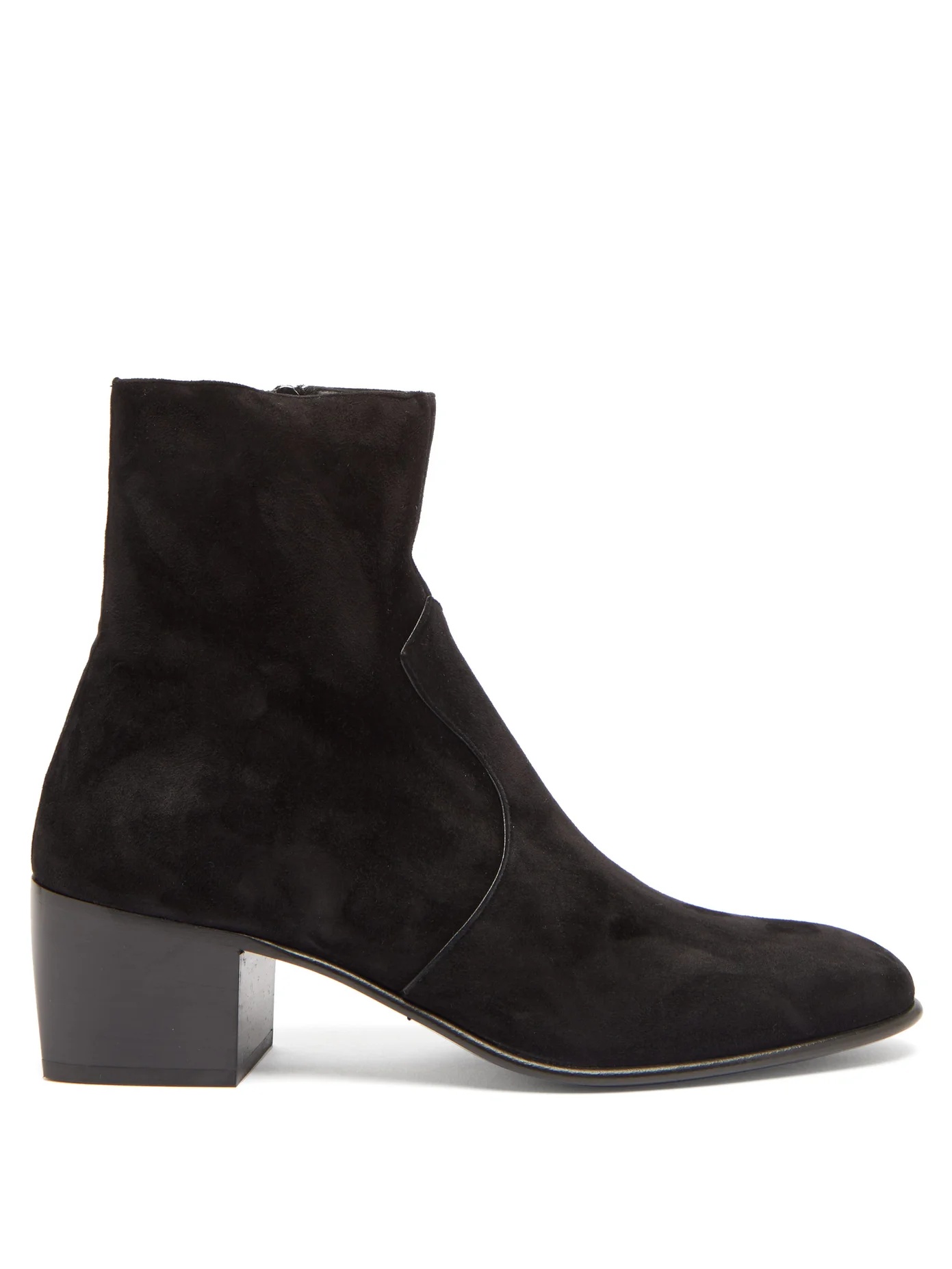 James block-heel suede ankle boots - 1