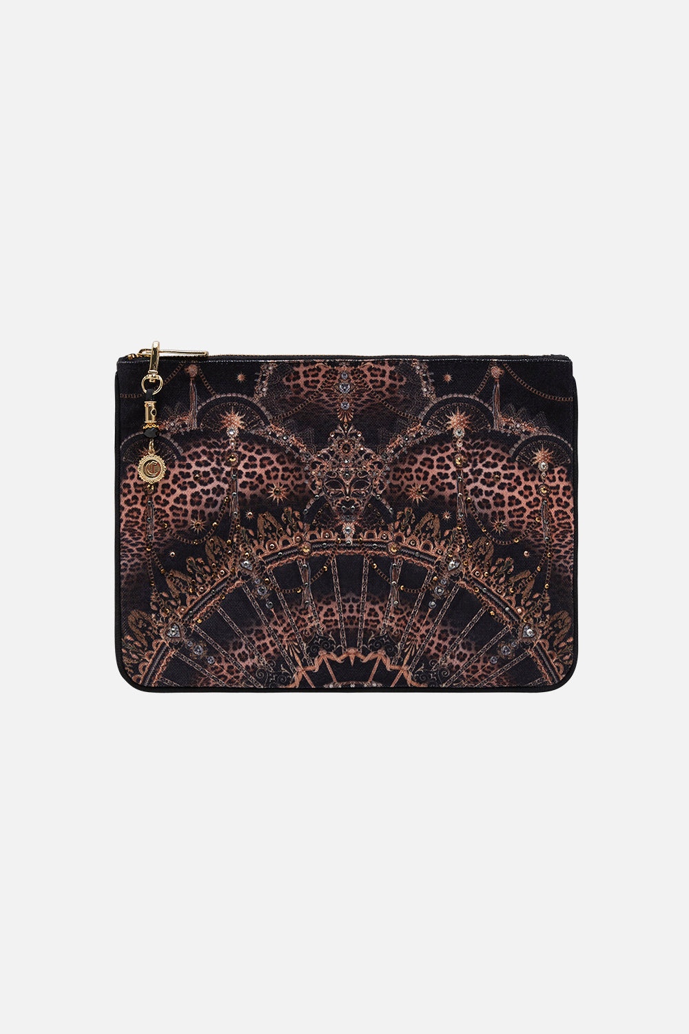 SMALL CANVAS CLUTCH MASKED AT MOONLIGHT - 1
