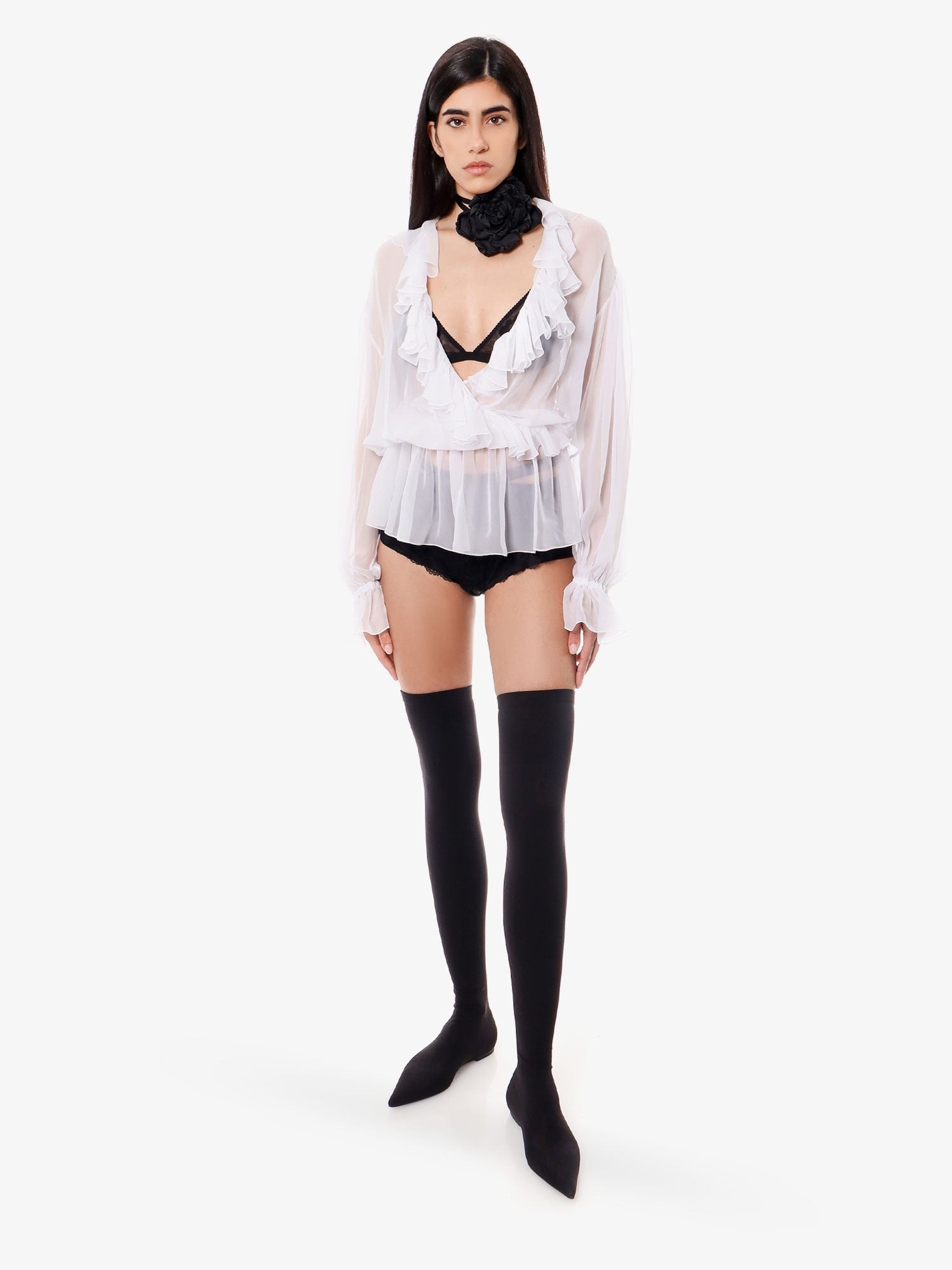 Silk Shirt With Rouches - 2