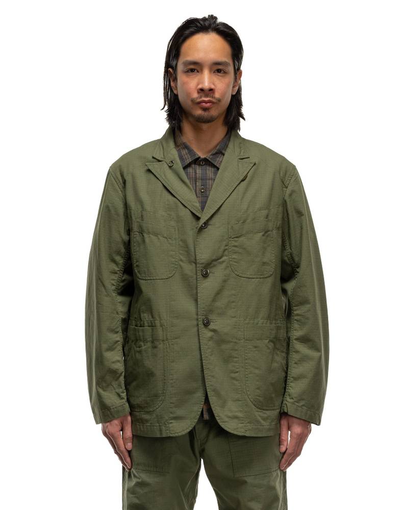 Engineered Garments BEDFORD JACKET COTTON RIPSTOP OLIVE outlook