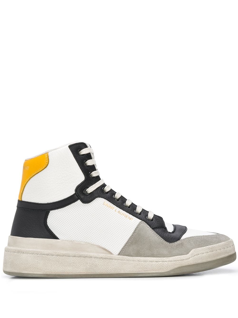 panelled high-top sneakers - 1