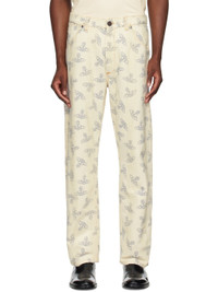 【関税込み】Vivienne Westwood オフホワイト Ranch ジーンズ Off-White Ranch Jeans by Vivienne Westwood on Sale