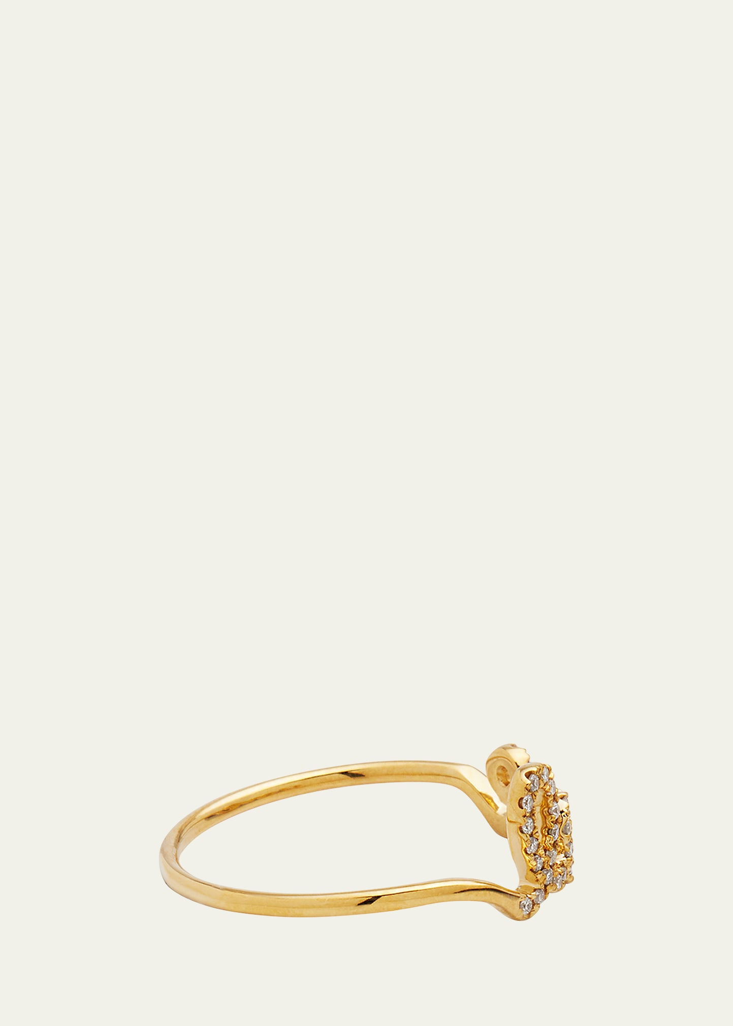 14k Gold Diamond Love Script Ring - 4