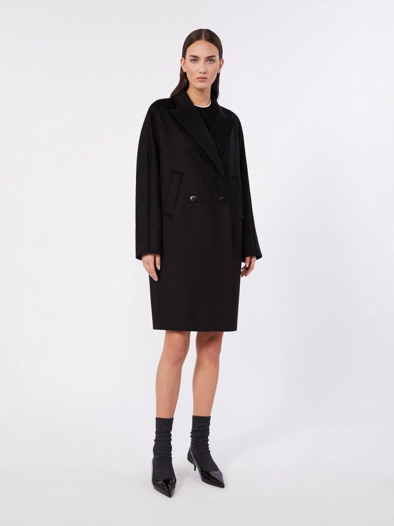 MASTRO Double-breasted wool broadcloth coat - BLACK 3