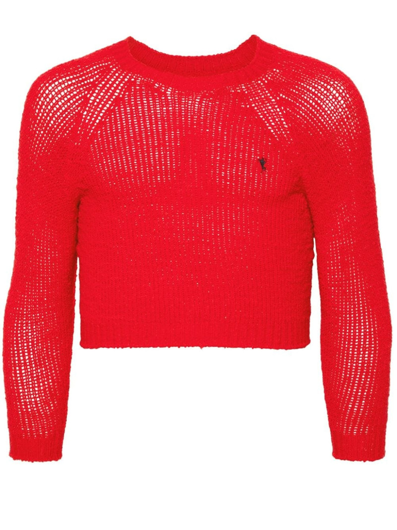 chunk-knit cropped jumper 1