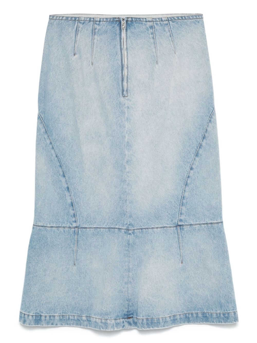 スカート DRIES VAN NOTEN DENIM MIDI SKIRT Off-White Wrap Denim Midi Skirt by Dries Van Noten on Sale