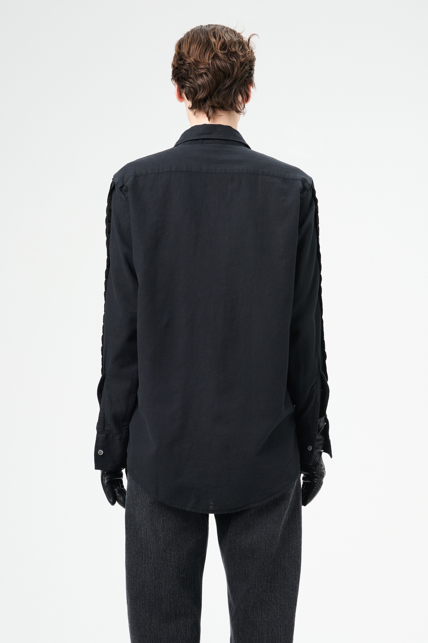 Sincere Shirt Pleated Black Kitchen Weave - 7