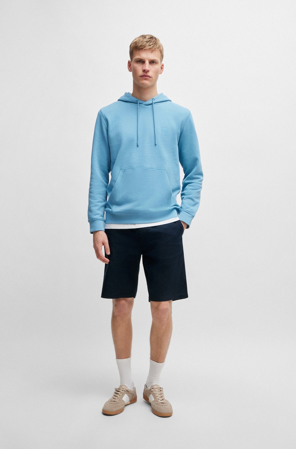 TAPERED-FIT SHORTS IN A LINEN BLEND - 3